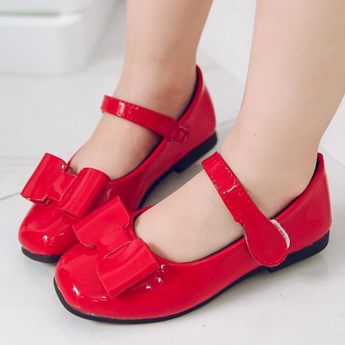 Chaussures enfants en PU ronde brodé pour printemps - semelle caoutchouc Wear Ref 1021456