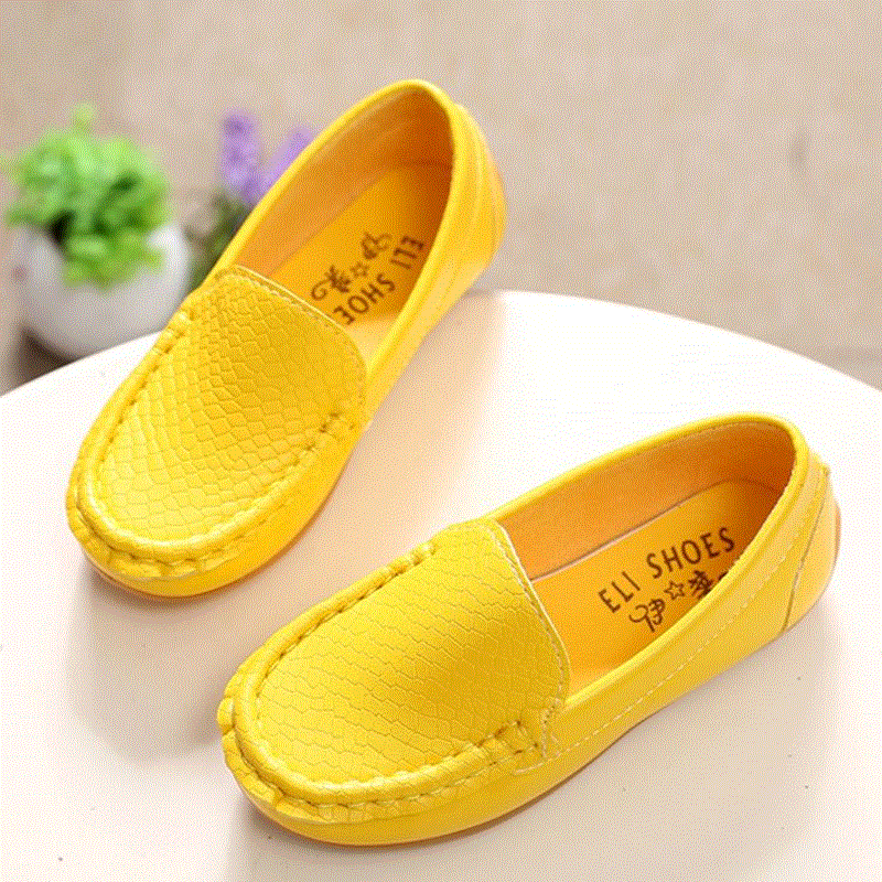 Chaussures enfants en PU ronde coutures cuir pour Toute saison - Ref 1021849