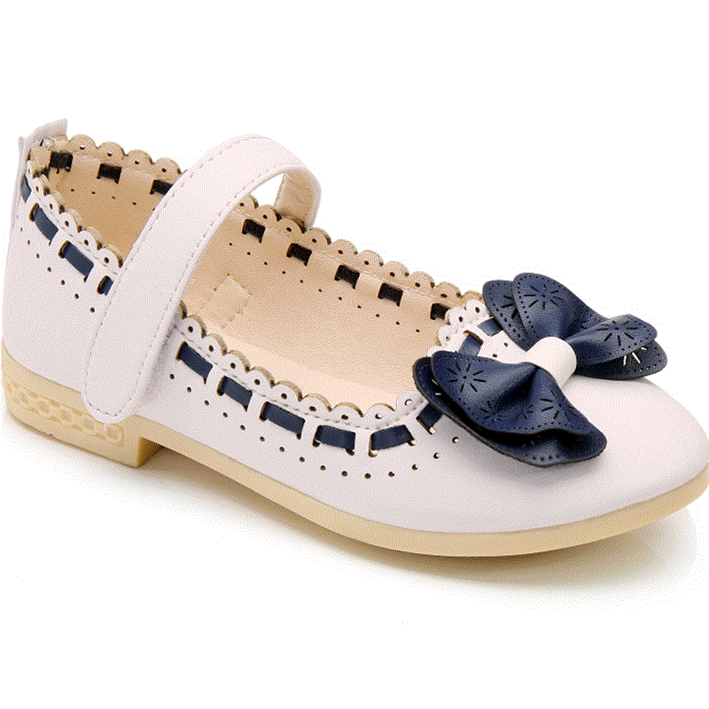 Chaussures enfants en Cuir spatial ronde pour printemps - Ref 1021882