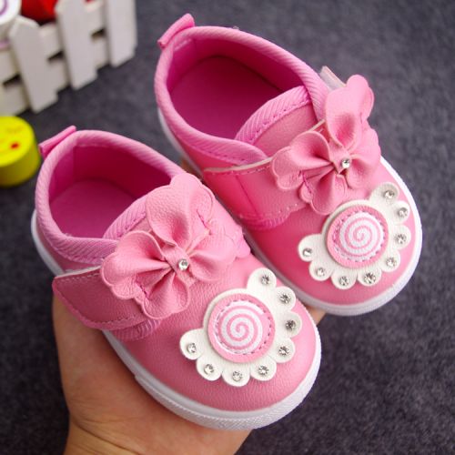 Chaussures enfants en PU ronde brodé pour printemps - Ref 1022018