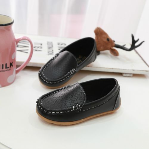 Chaussures enfants en PU ronde coutures cuir pour été - Ref 1022049