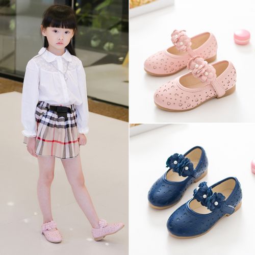 Chaussures enfants en PU ronde creux pour été - Ref 1022810