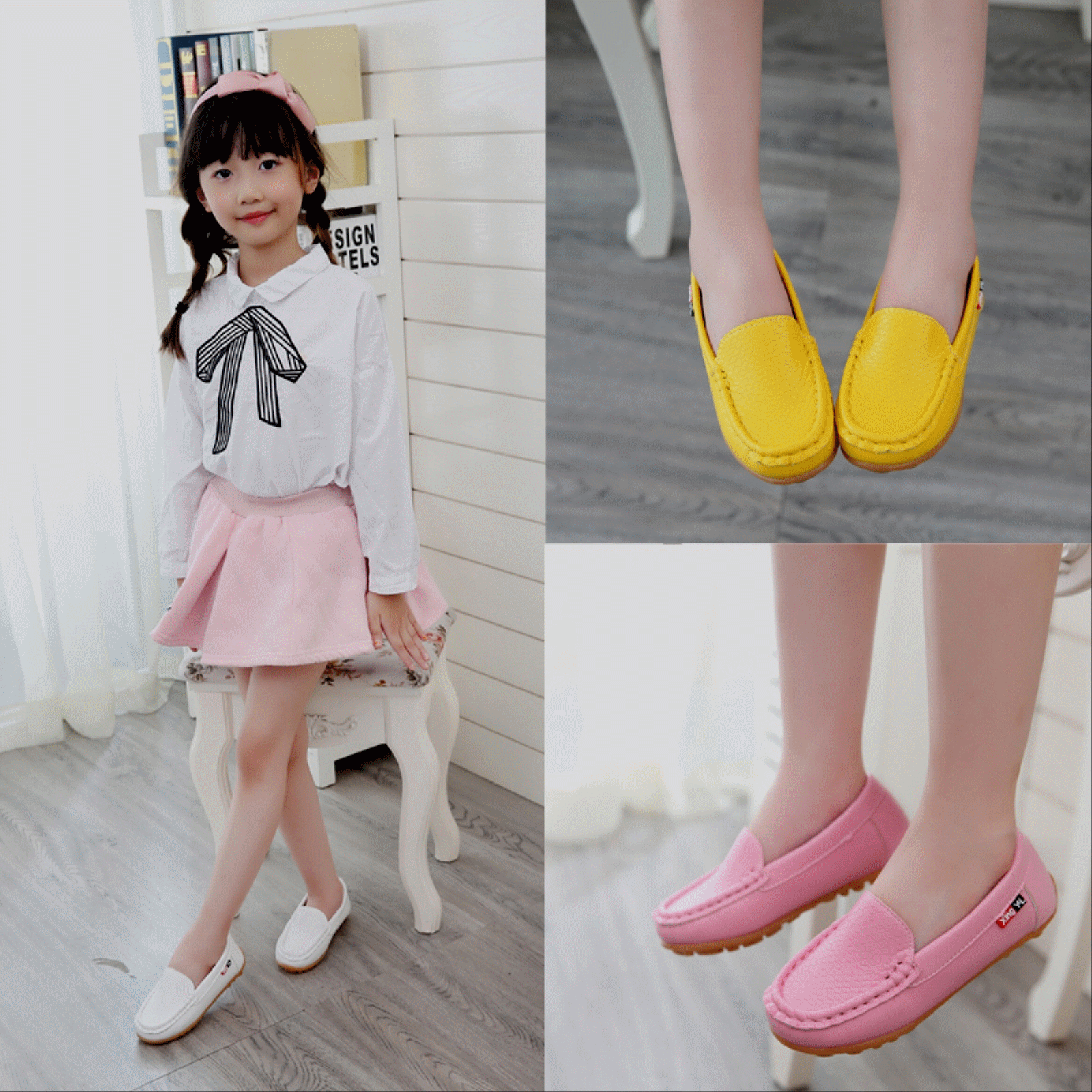 Chaussures enfants en PU ronde pour printemps - semelle TPR Ref 1022967