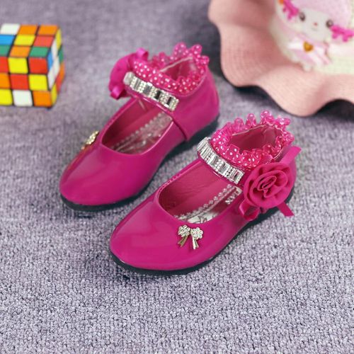 Chaussures enfants en PU ronde avec perles pour Toute saison - semelle caoutchouc naturel Ref 1023241