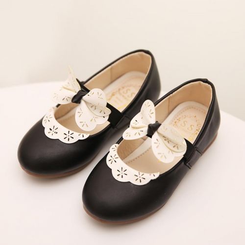 Chaussures enfants en PU ronde creux pour printemps - semelle caoutchouc antidérapant Ref 1023282