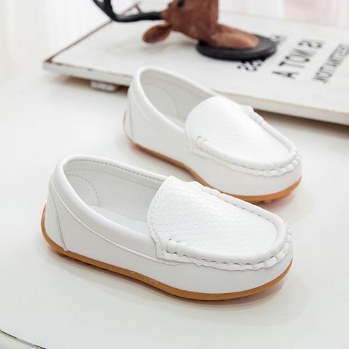 Chaussures enfants en PU ronde coutures cuir pour Toute saison - Ref 1023349