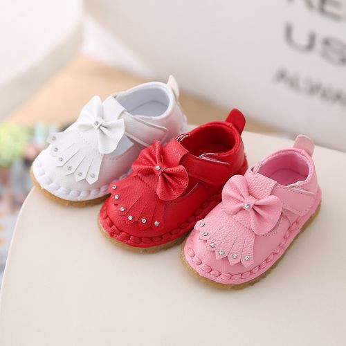 Chaussures enfants en PU ronde houppe pour printemps - semelle caoutchouc Ref 1023379