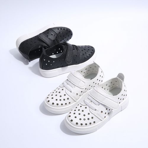 Chaussures enfants en similicuir ronde creux pour printemps - semelle caoutchouc Ref 1023435