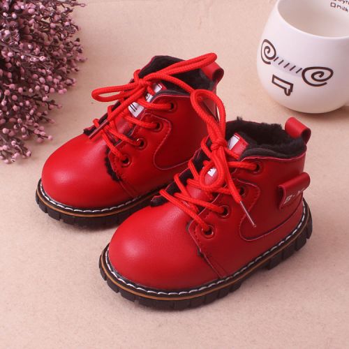 Chaussures enfants en cuir synthétique ronde pour hiver - semelle caoutchouc Ref 1023443