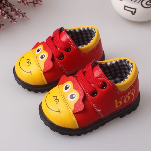 Chaussures enfants en PU ronde coutures cuir pour printemps - semelle caoutchouc Ref 1023515