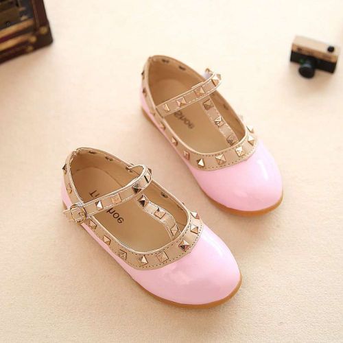 Chaussures enfants en PU pointu rivet pour printemps - Ref 1023924