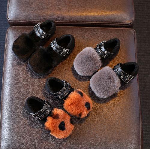 Chaussures enfants ronde pour hiver - semelle caoutchouc Ref 1024053