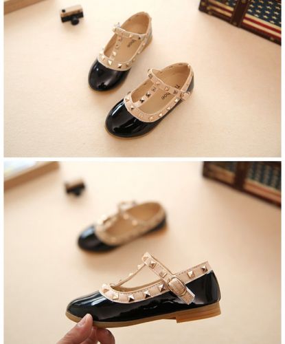 Chaussures enfants en PU pointu rivet pour printemps - Ref 1024219