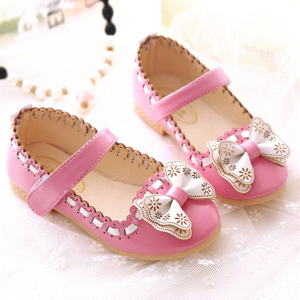 Chaussures enfants en Cuir spatial ronde coutures cuir pour printemps - semelle caoutchouc Ref 1024265