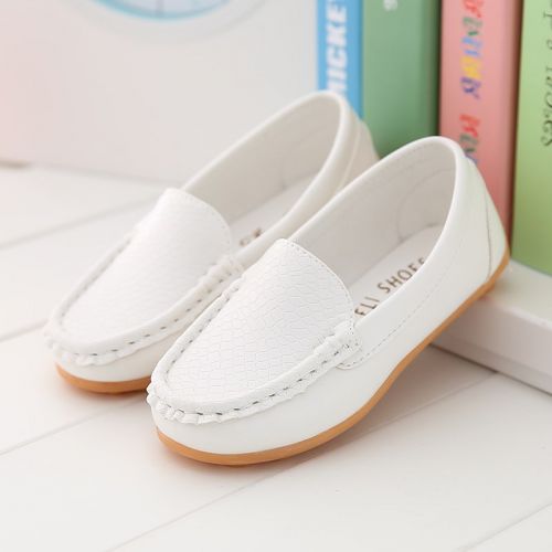 Chaussures enfants en PU ronde coutures cuir pour Toute saison - Ref 1024755