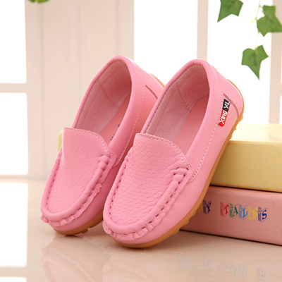  Chaussures enfants en cuir synthétique ADAM ronde brodé pour printemps - semelle caoutchouc antidérapant Ref 1025903