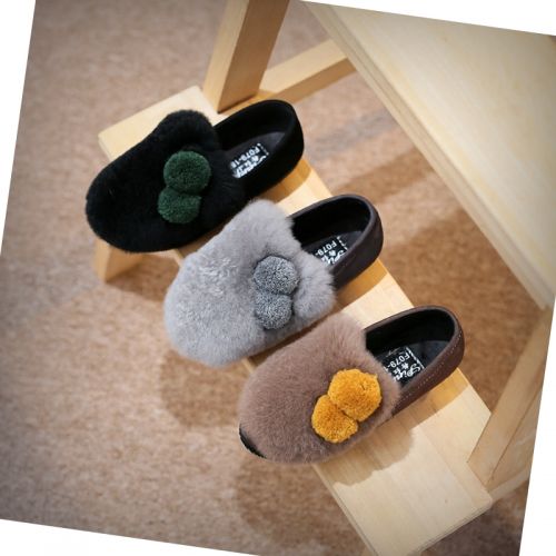 Chaussures enfants en PINKPIG ronde houppe pour hiver - semelle caoutchouc antidérapant Ref 1026523