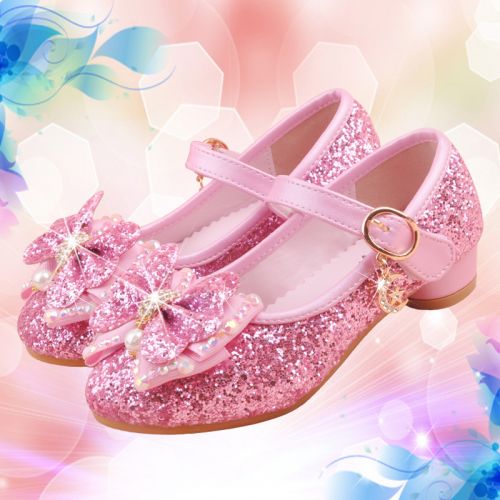 Chaussures enfants en PU ronde avec perles pour printemps - Ref 1026548