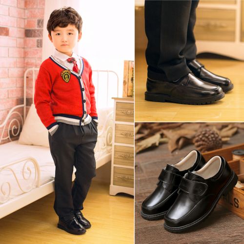 Chaussures enfants en cuir HOSTINGBABY ronde pour Toute saison - semelle caoutchouc Ref 1026791