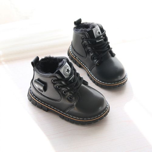 Chaussures enfants en de vache, Nubuck, ronde coutures cuir pour printemps - semelle caoutchouc antidérapant Ref 10
