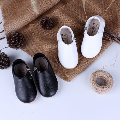 Chaussures enfants en cuir synthétique ronde coutures pour Toute saison - semelle caoutchouc antidérapant Ref 1026968