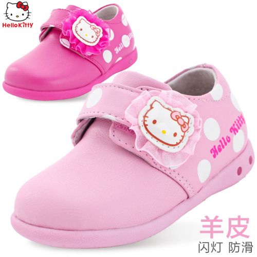 Chaussures enfants en peau de mouton HELLO KITTY ronde pour printemps - semelle caoutchouc Ref 1027066