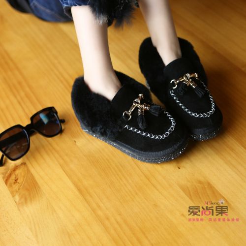 Chaussures enfants en de vache, Nubuck, ronde pour hiver - semelle caoutchouc Wear Ref 1027164