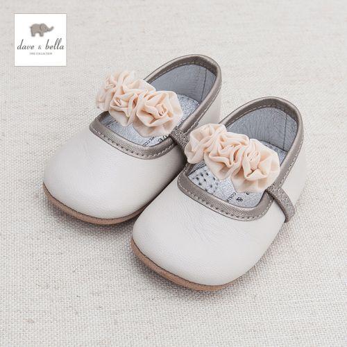 Chaussures enfants en peau de mouton DAVEBELLA ronde brodé pour printemps - semelle Ref 1027211