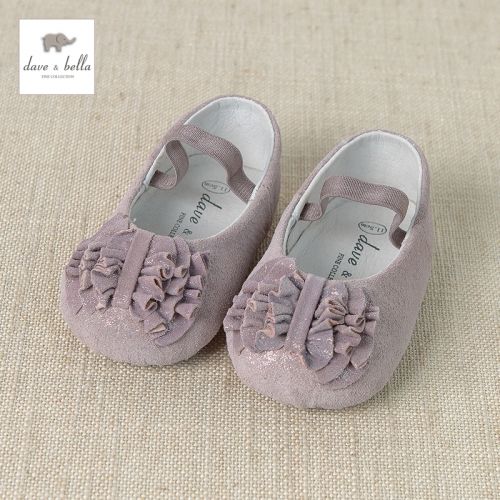 Chaussures enfants en peau de porc DAVEBELLA ronde brodé pour printemps - semelle plastique Ref 1027214