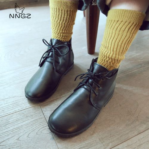 Chaussures enfants en cuir NNGZ ronde pour hiver - semelle caoutchouc Ref 1027348