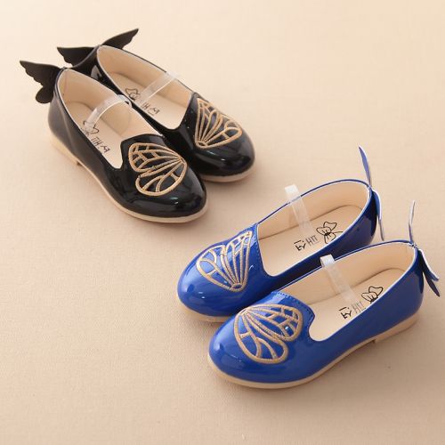 Chaussures enfants en PU ronde brodé pour printemps - semelle TPR Ref 1027427