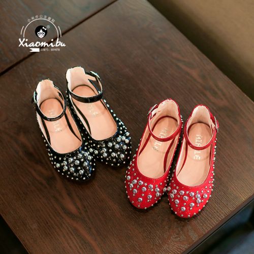Chaussures enfants en similicuir ronde rivet pour printemps - semelle caoutchouc Ref 1027516
