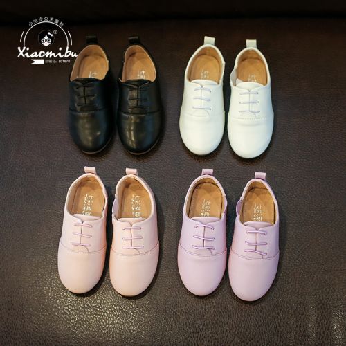 Chaussures enfants en Cuir spatial ronde pour printemps - semelle caoutchouc Ref 1027550
