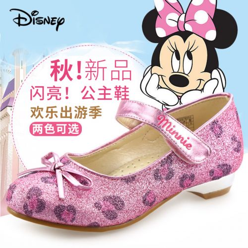Chaussures enfants en PU DISNEY ronde paillette pour printemps - semelle caoutchouc Ref 1028084