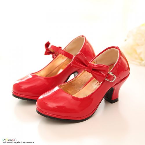 Chaussures enfants en similicuir pointu coutures cuir pour printemps - semelle plastique Ref 1028203