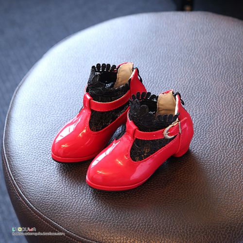 Chaussures enfants en PU pointu creux pour printemps - semelle plastique Ref 1028249