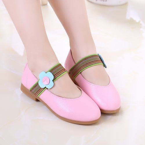 Chaussures enfants ronde coutures cuir pour printemps - Ref 1028796