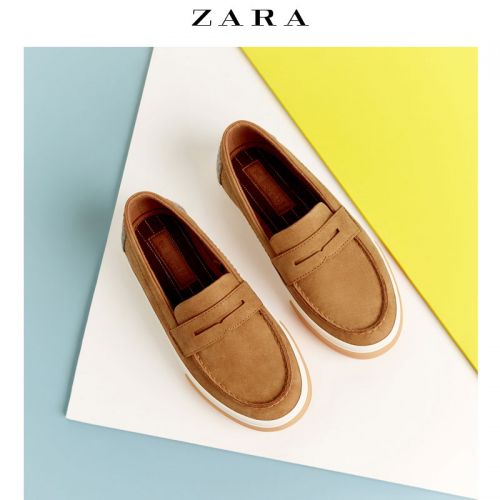 Chaussures enfants en PU ZARA ronde coutures cuir pour printemps - semelle caoutchouc Ref 1028954