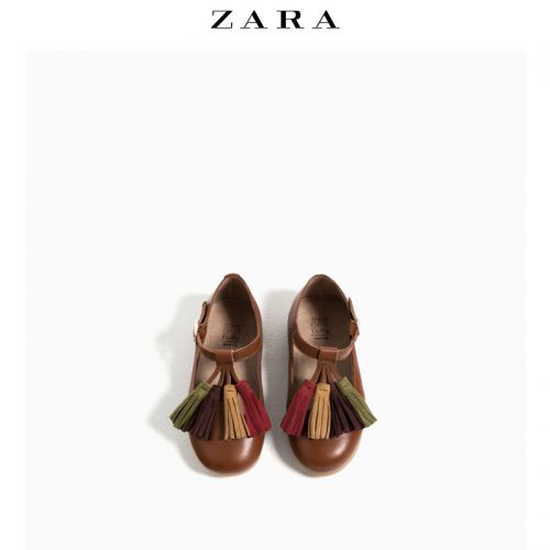Chaussures enfants en peau de mouton ZARA ronde houppe pour Toute saison - semelle caoutchouc Ref 1028968