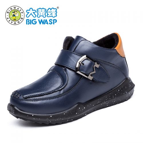 Chaussures enfants en cuir synthétique BIG WASP ronde pour hiver - semelle fond composite Ref 1029461