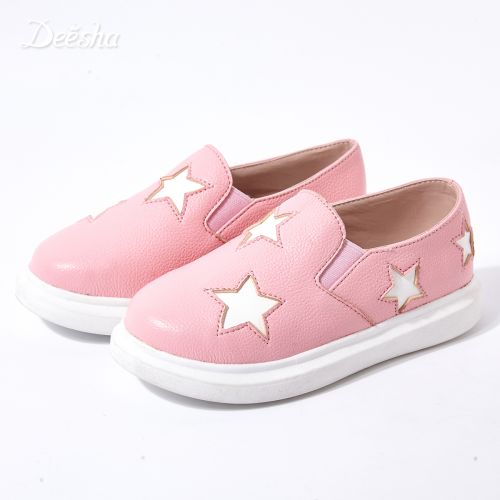 Chaussures enfants en PU DEESHA ronde brodé pour printemps - semelle TPR Ref 1029522