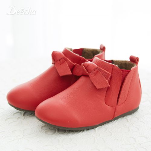 Chaussures enfants en cuir DEESHA ronde pour hiver - semelle caoutchouc antidérapant Ref 1029572