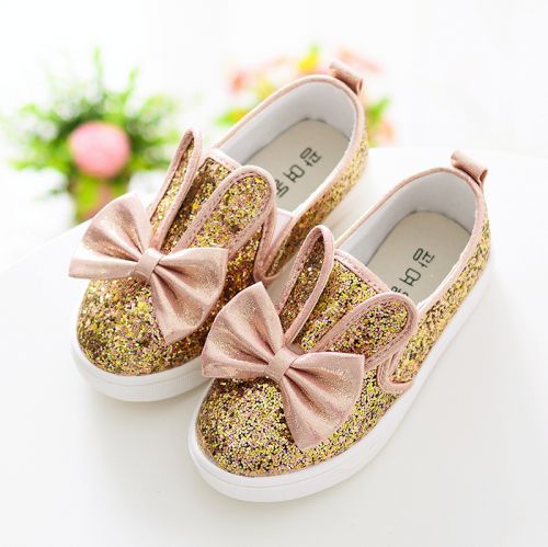 Chaussures enfants ronde paillette pour printemps - semelle plastique Ref 1030156