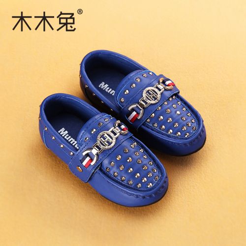 Chaussures enfants en PU tête carrée rivet pour printemps - semelle plastique Ref 1030340