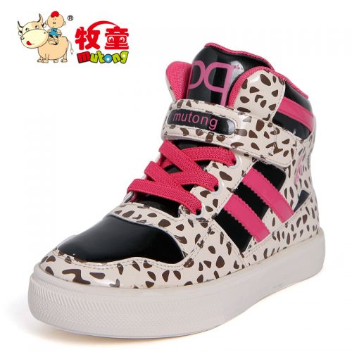 Chaussures enfants en PU ronde coutures cuir pour printemps - semelle caoutchouc Ref 1030363