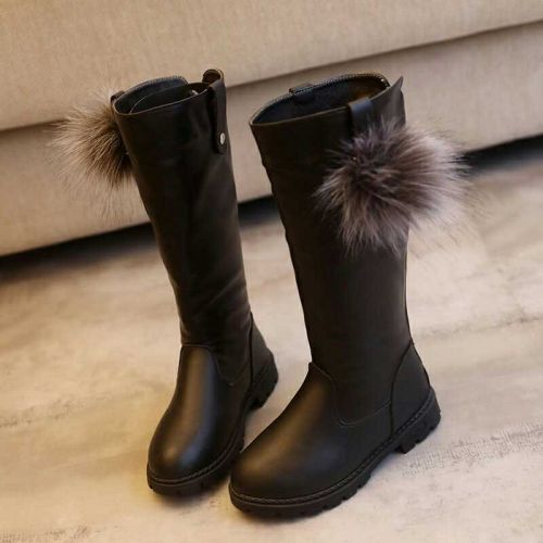Chaussures enfants en PU ronde pour hiver - semelle caoutchouc carbone Ref 1030372