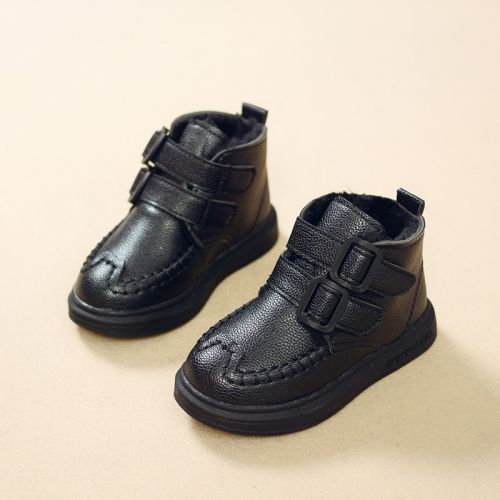 Chaussures enfants en PU ronde pour hiver - semelle caoutchouc antidérapant Ref 1030416
