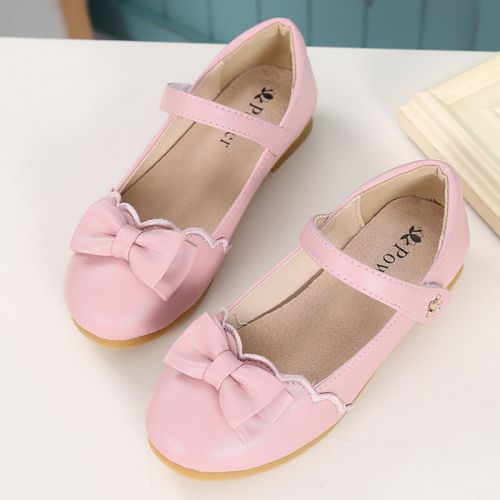 Chaussures enfants en peau de porc POWER ronde brodé pour printemps - semelle caoutchouc naturel Ref 1030458
