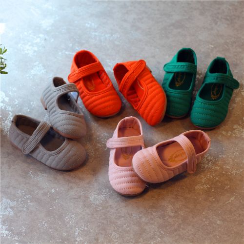 Chaussures enfants en cuir ronde pour printemps - semelle caoutchouc Ref 1030496