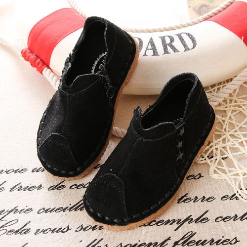 Chaussures enfants en cuir ronde pour printemps - semelle caoutchouc Ref 1030499